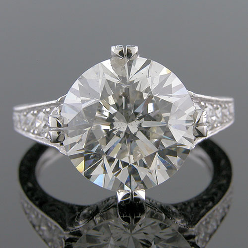 1372 1 Art Deco graduated diamond double cathedral platinum engagement ring semi mount 1372 1 Platinum Plus Designs manufacturers of antique reproduction jewelry Micro Pave bands and French cut rings ...