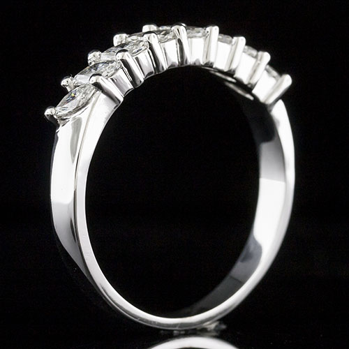 1623-101P 8-stone marquise diamond Modern Vintage platinum ring - Click Image to Close