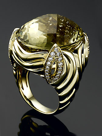 RG646701 Lemon quartz and white diamond 18K yellow gold cocktail ring RG646701 Lemon quartz and white diamond 18K yellow gold cocktail ring